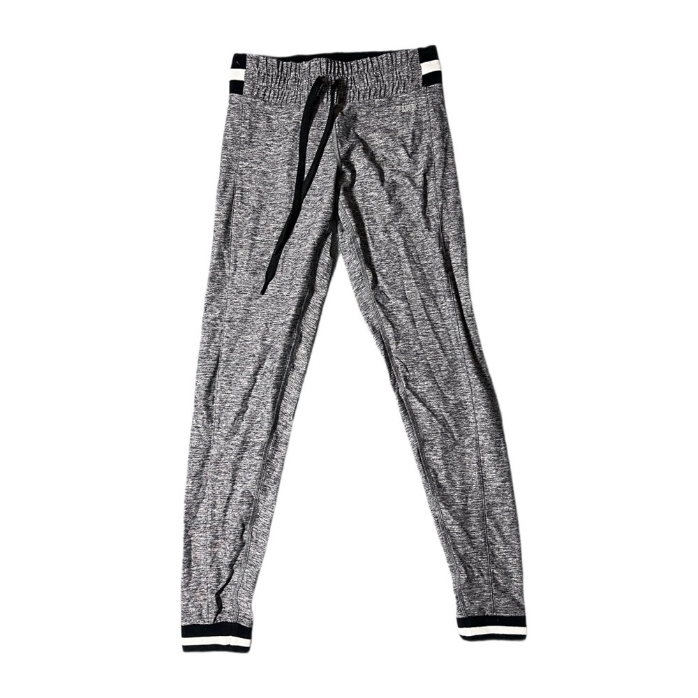 VS PINK Ultimate Joggers Heather Gray Black White Striped XS